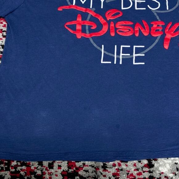 Sz 2XL Disney Official Merch Navy Blue Living My Best Disney Life Men's Shirt - Picture 12 of 12